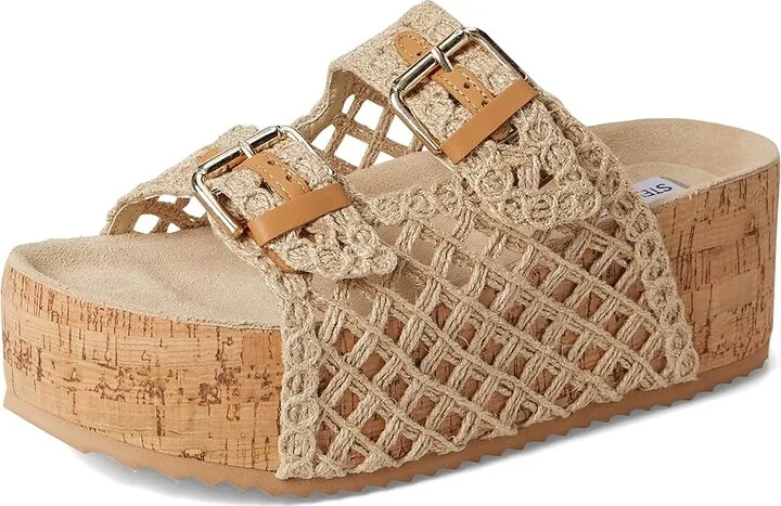 Steve Madden Kali Women's Sandals Natural : 9.5 M, Rubber/Suede - Image 5