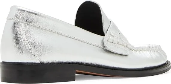 Steve Madden Kingston Women's Flat Shoes Silver Leather : 6 M - Image 4