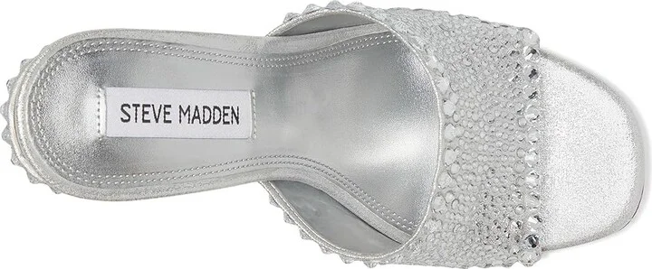 Steve Madden Krash-R High Women's Heels Silver : 7 M, Leather/Textile - Image 2