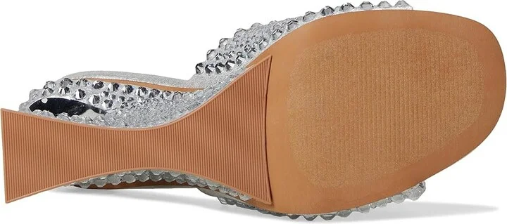 Steve Madden Krash-R High Women's Heels Silver : 7 M, Leather/Textile - Image 3