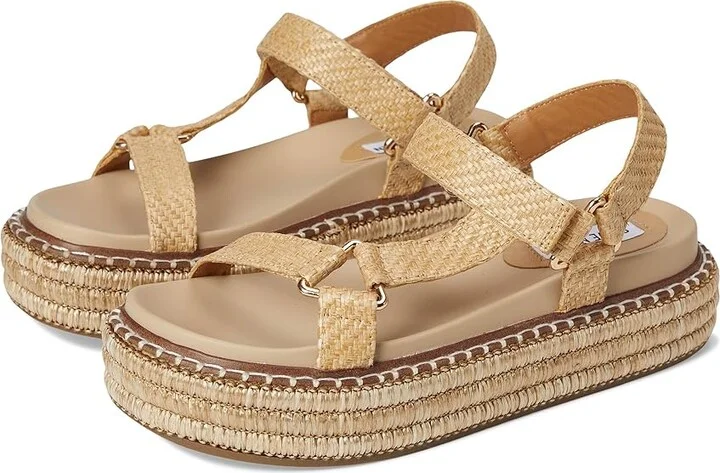 Steve Madden Lagoon Women's Sandals Natural Raffia : 7 M
