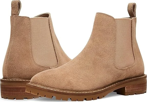 Steve Madden Leopold Bootie Women's Shoes Oatmeal Suede : 6 M