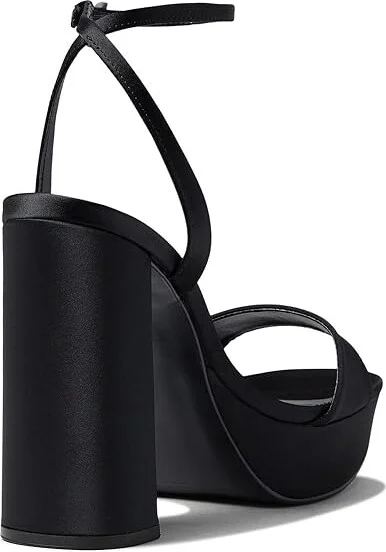 Steve Madden Lessa Sandal Women's Shoes Black Satin : 5.5 M - Image 4