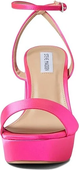 Steve Madden Lessa Sandal Women's Shoes Pink Satin : 7.5 M - Image 2