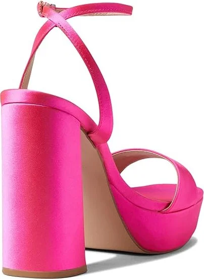 Steve Madden Lessa Sandal Women's Shoes Pink Satin : 7.5 M - Image 4