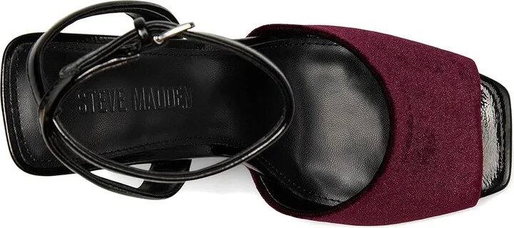 Steve Madden Lilac Women's Sandals Burgundy Velvet : 8.5 M, Leather/Rubber - Image 2