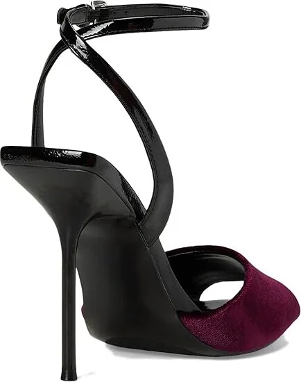Steve Madden Lilac Women's Sandals Burgundy Velvet : 8.5 M, Leather/Rubber - Image 4