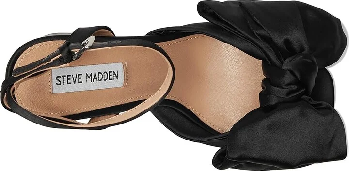 Steve Madden Lively Women's Sandals Black Satin : 5.5 M - Image 2