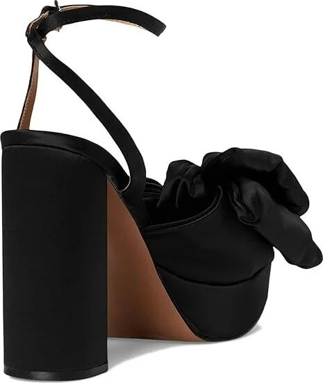 Steve Madden Lively Women's Sandals Black Satin : 5.5 M - Image 4