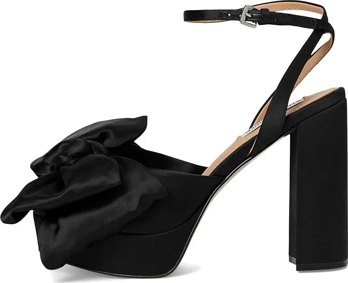Steve Madden Lively Women's Sandals Black Satin : 5.5 M - Image 6