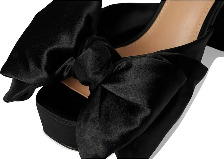 Steve Madden Lively Women's Sandals Black Satin : 5.5 M - Image 7