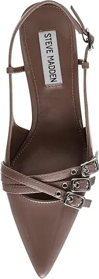 Steve Madden Loca High Women's Heels Taupe Patent : 6 M, Rubber - Image 2