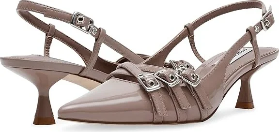 Steve Madden Loca High Women's Heels Taupe Patent : 6 M, Rubber