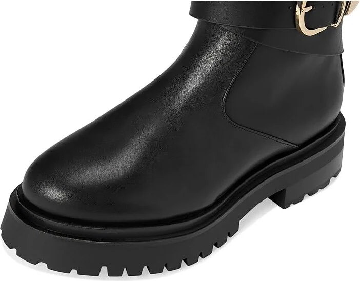 Steve Madden Lonny Women's Boots Black Leather : 10 M - Image 2