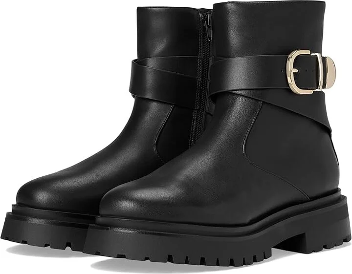 Steve Madden Lonny Women's Boots Black Leather : 10 M