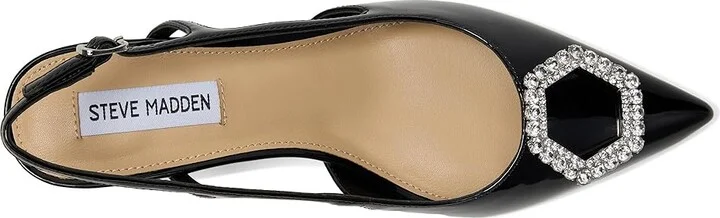 Steve Madden Lorah High Women's Heels Black Patent : 8 M, Leather/Rubber - Image 2