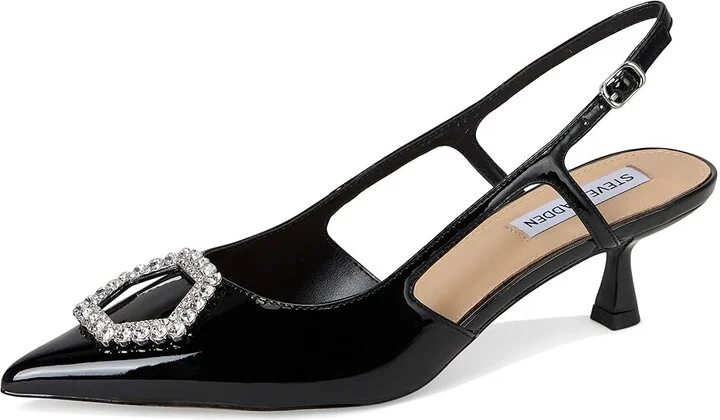 Steve Madden Lorah High Women's Heels Black Patent : 8 M, Leather/Rubber - Image 5
