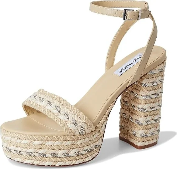Steve Madden Lucci-R High Women's Heels Natural : 9.5 M, Leather/Rubber - Image 5