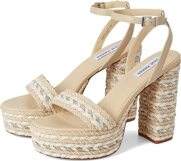 Steve Madden Lucci-R High Women's Heels Natural : 9.5 M, Leather/Rubber
