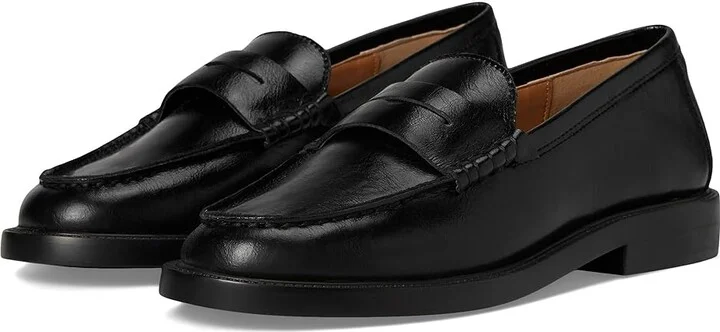 Steve Madden Madison Women's Flat Shoes Black Leather : 10 M