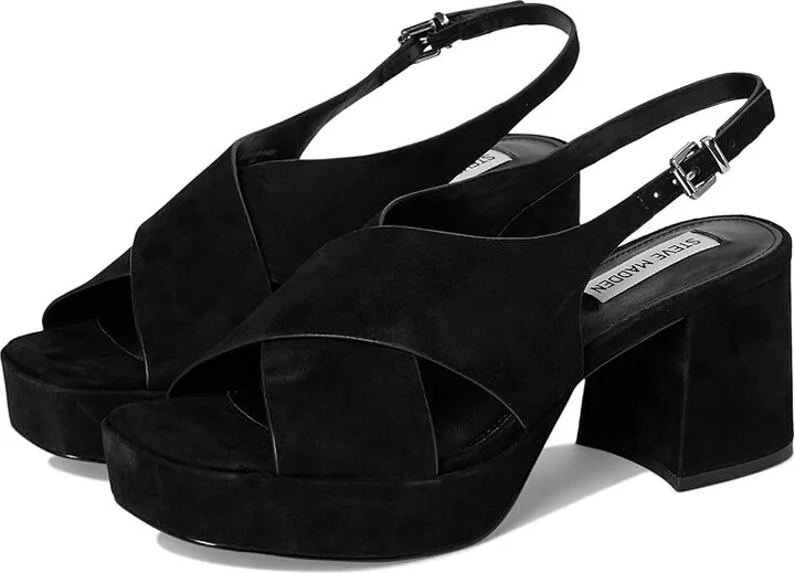 Steve Madden Marino Women's Sandals Black Suede : 9.5 M