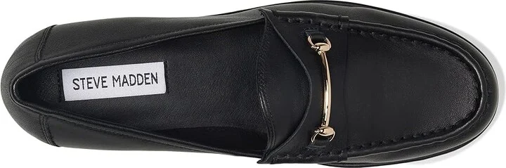 Steve Madden Maureen Women's Flat Shoes Black Leather : 10 M, Leather/Rubber - Image 2
