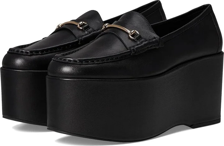 Steve Madden Maureen Women's Flat Shoes Black Leather : 10 M, Leather/Rubber