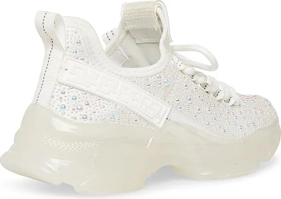 Steve Madden Maxima-P Sneaker Women's Shoes White : 6 M, Synthetic/Textile - Image 4