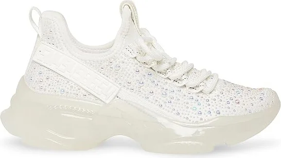 Steve Madden Maxima-P Sneaker Women's Shoes White : 6 M, Synthetic/Textile - Image 6