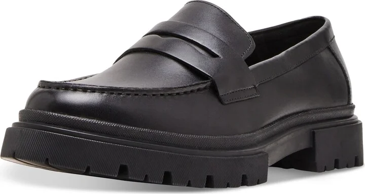 Steve Madden Men's Akkron Leather Lug-Sole Penny Loafers - Image 2