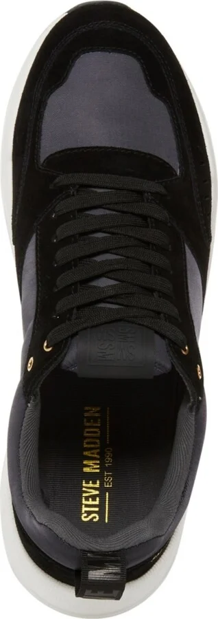 Steve Madden Men's Barron Lace-Up Sneakers - Black, Gray - Image 4