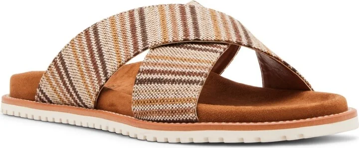 Steve Madden Men's Calisto Slip On Sandal - Beige, Brown