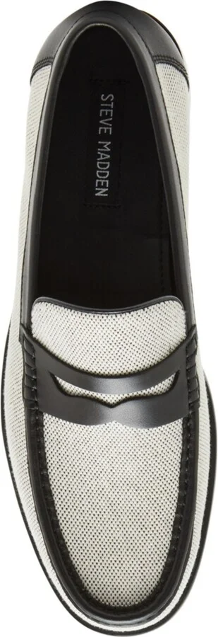 Steve Madden Men's Cornelius Penny Loafer - Black, Beige - Image 2