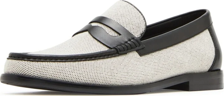 Steve Madden Men's Cornelius Penny Loafer - Black, Beige - Image 6