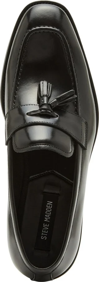 Steve Madden Men's Gray Tassel Leather Loafer - Image 6