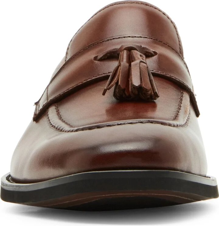 Steve Madden Men's Gray Tassel Leather Loafer - Image 9