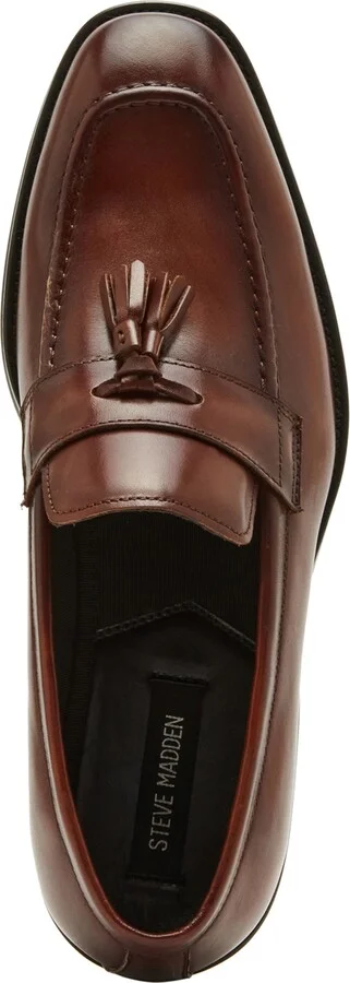 Steve Madden Men's Gray Tassel Leather Loafer - Image 11