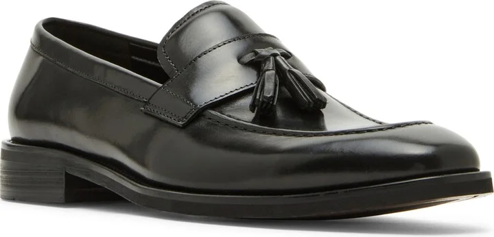 Steve Madden Men's Gray Tassel Leather Loafer