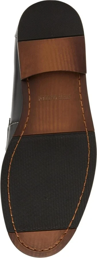 Steve Madden Men's Natan Penny Moc Toe Loafer - Black/White - Image 6