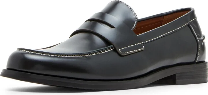 Steve Madden Men's Natan Penny Moc Toe Loafer - Black/White - Image 7