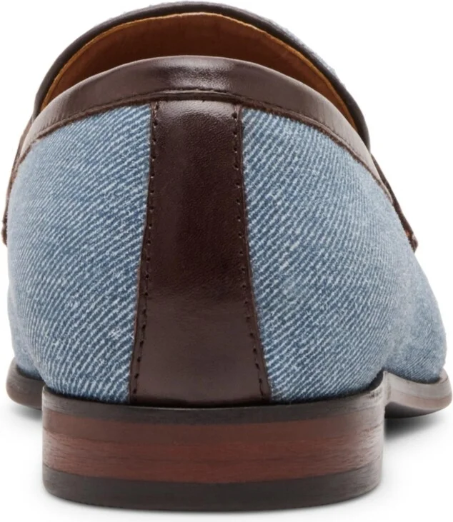Steve Madden Men's Octavian Penny Loafer - Navy, Tan - Image 5