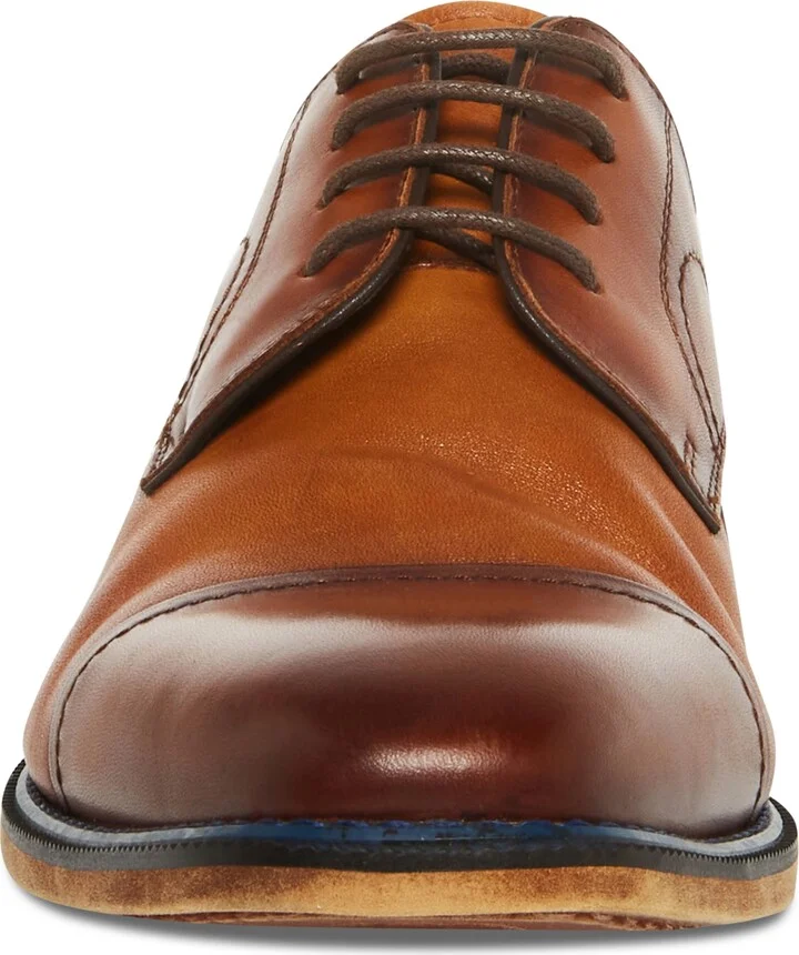Steve Madden Men's Zane Tonal & Textured Leather Mid Oxford Dress Shoe - Image 5