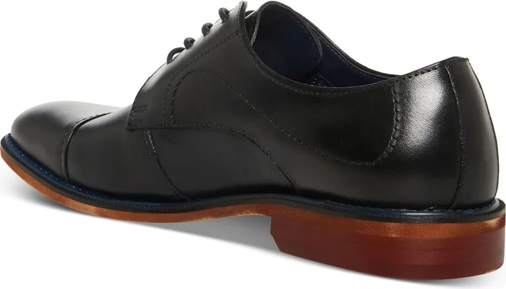 Steve Madden Men's Zane Tonal & Textured Leather Mid Oxford Dress Shoe - Image 11