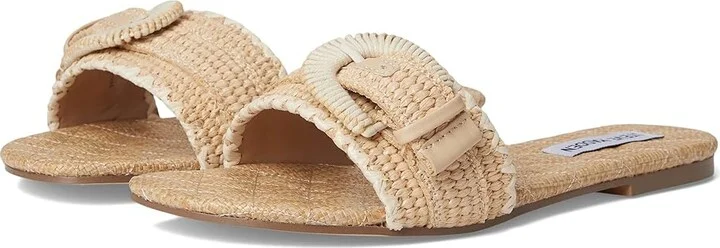 Steve Madden Merla Women's Sandals Natural Raffia : 10 M, Cotton