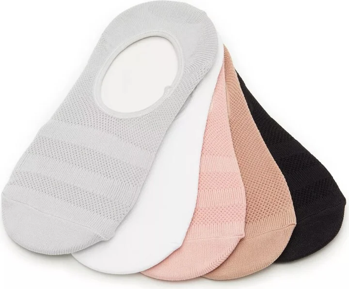 Steve Madden Microfiber Mesh No Show Liners 5 Pack