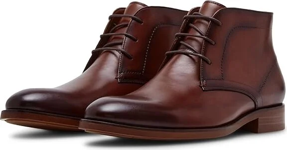 Steve Madden Millsen Men's Boots Tan Leather : 11 D - Medium, Leather/Rubber