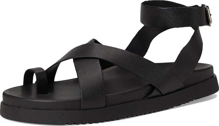 Steve Madden Mira Women's Sandals Black Leather : 9.5 M, Suede - Image 5