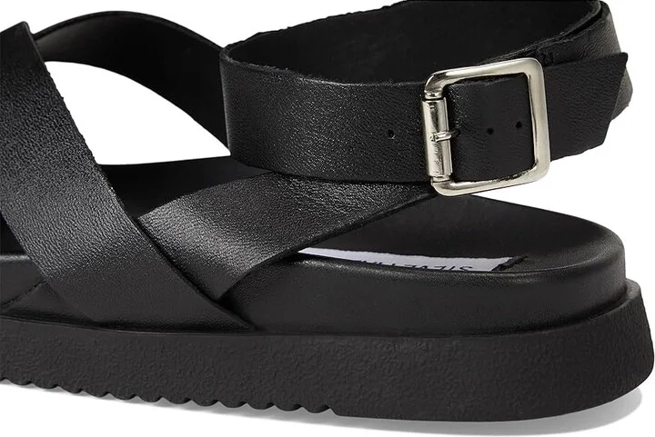 Steve Madden Mira Women's Sandals Black Leather : 9.5 M, Suede - Image 7