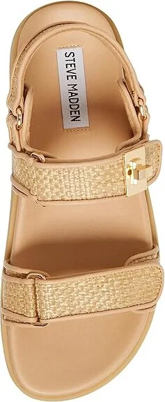 Steve Madden Mona Sandal Women's Shoes Raffia : 5.5 M, Leather - Image 2