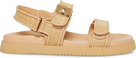 Steve Madden Mona Sandal Women's Shoes Raffia : 5.5 M, Leather - Image 6